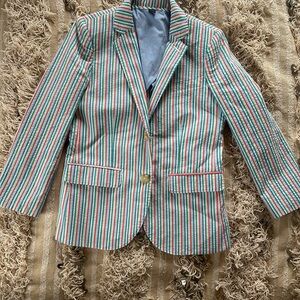 JCrew Crewcuts Ludlow pinstripe seersucker blazer - NWOT